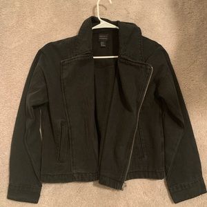 Black denim jacket